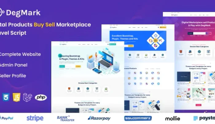 DegMark – Digital Products Buy Sell Marketplace Laravel Script