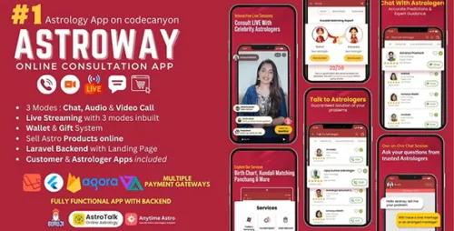 Astroway – Astrology Consultation App with PHP Backend | Audio-Video Calls, Chat with Live Streaming - Image 2